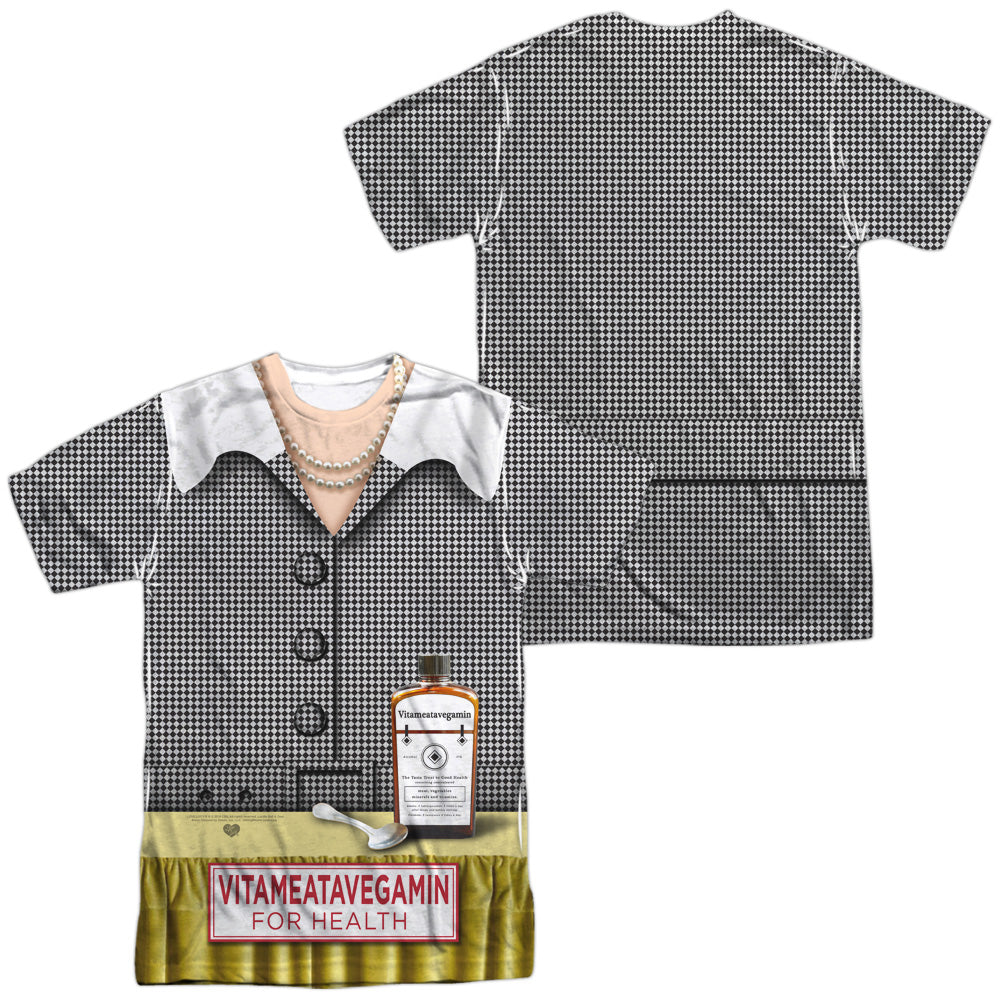 I LOVE LUCY/VITA COSTUME ALTERNATE (FRONT/BACK PRINT) - S/S ADULT POLY CREW - MULTI