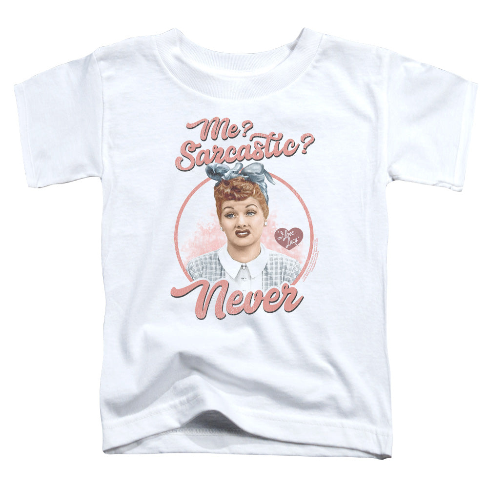 I LOVE LUCY/SARCASTIC - S/S TODDLER TEE - WHITE