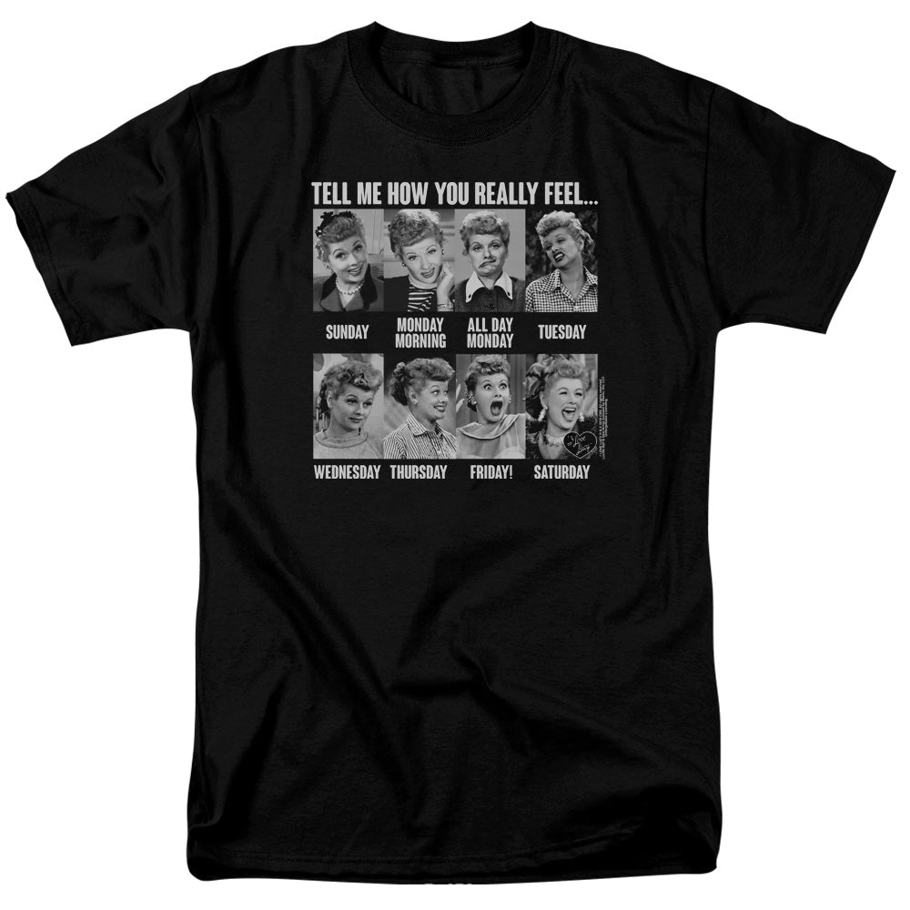 I LOVE LUCY/8 DAYS A WEEK - S/S ADULT 18/1 - BLACK
