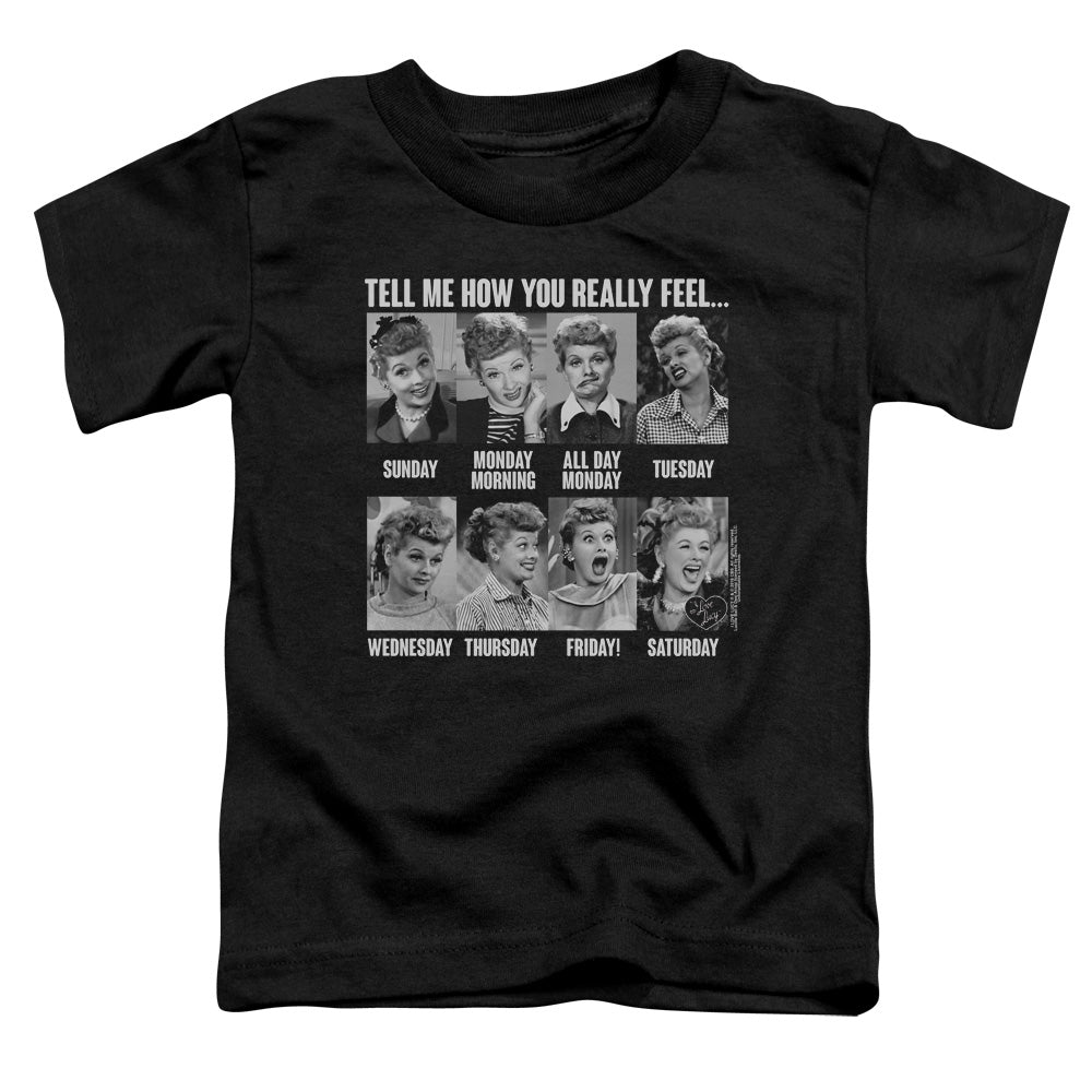 I LOVE LUCY/8 DAYS A WEEK - S/S TODDLER TEE - BLACK