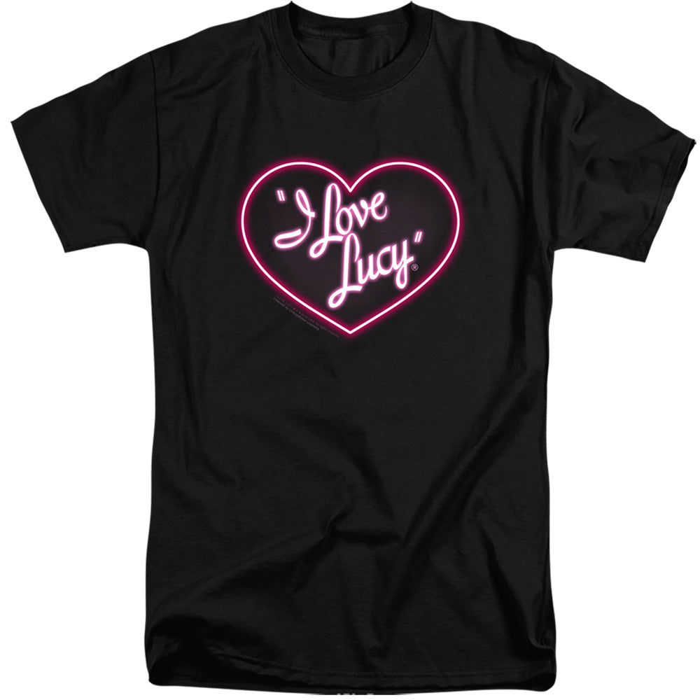 I LOVE LUCY/NEON LOGO - S/S ADULT TALL 18/1 - BLACK