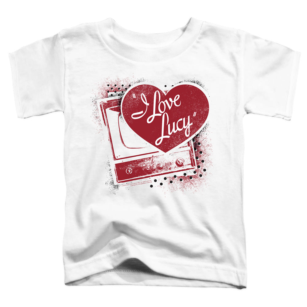 I LOVE LUCY/SPRAY PAINT HEART - S/S TODDLER TEE - WHITE
