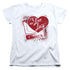 I LOVE LUCY/SPRAY PAINT HEART - S/S WOMENS TEE - WHITE