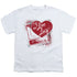 I LOVE LUCY/SPRAY PAINT HEART - S/S YOUTH 18/1 - WHITE