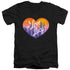 I LOVE LUCY/HEART OF THE CITY - S/S ADULT V-NECK 30/1 - BLACK