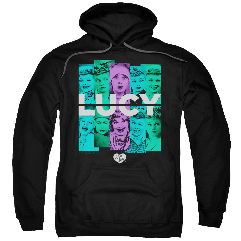I LOVE LUCY/SHADES OF LUCY - ADULT PULLOVER HOODIE - BLACK