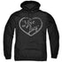 I LOVE LUCY/GLITTER LOGO - ADULT PULLOVER HOODIE - BLACK