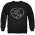 I LOVE LUCY/GLITTER LOGO - ADULT CREWNECK SWEATSHIRT - BLACK