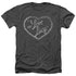 I LOVE LUCY/GLITTER LOGO - ADULT HEATHER - BLACK