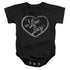 I LOVE LUCY/GLITTER LOGO - INFANT SNAPSUIT - BLACK