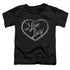 I LOVE LUCY/GLITTER LOGO - S/S TODDLER TEE - BLACK