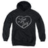 I LOVE LUCY/GLITTER LOGO - YOUTH PULLOVER HOODIE - BLACK