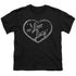 I LOVE LUCY/GLITTER LOGO - S/S YOUTH 18/1 - BLACK