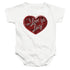 I LOVE LUCY/RED GLITTER 75 - INFANT SNAPSUIT - WHITE