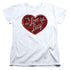 I LOVE LUCY/RED GLITTER 75 - S/S WOMENS TEE - WHITE