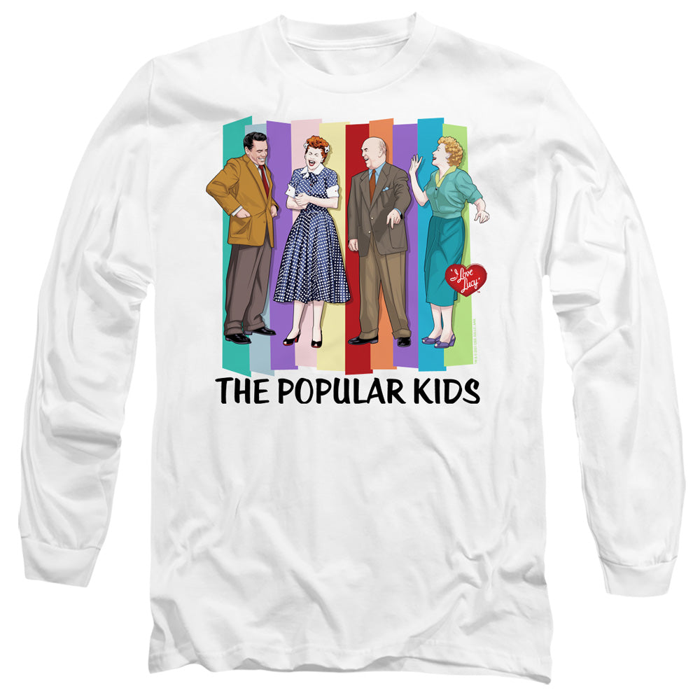 I LOVE LUCY/THE POPULAR KIDS - L/S ADULT 18/1 - WHITE