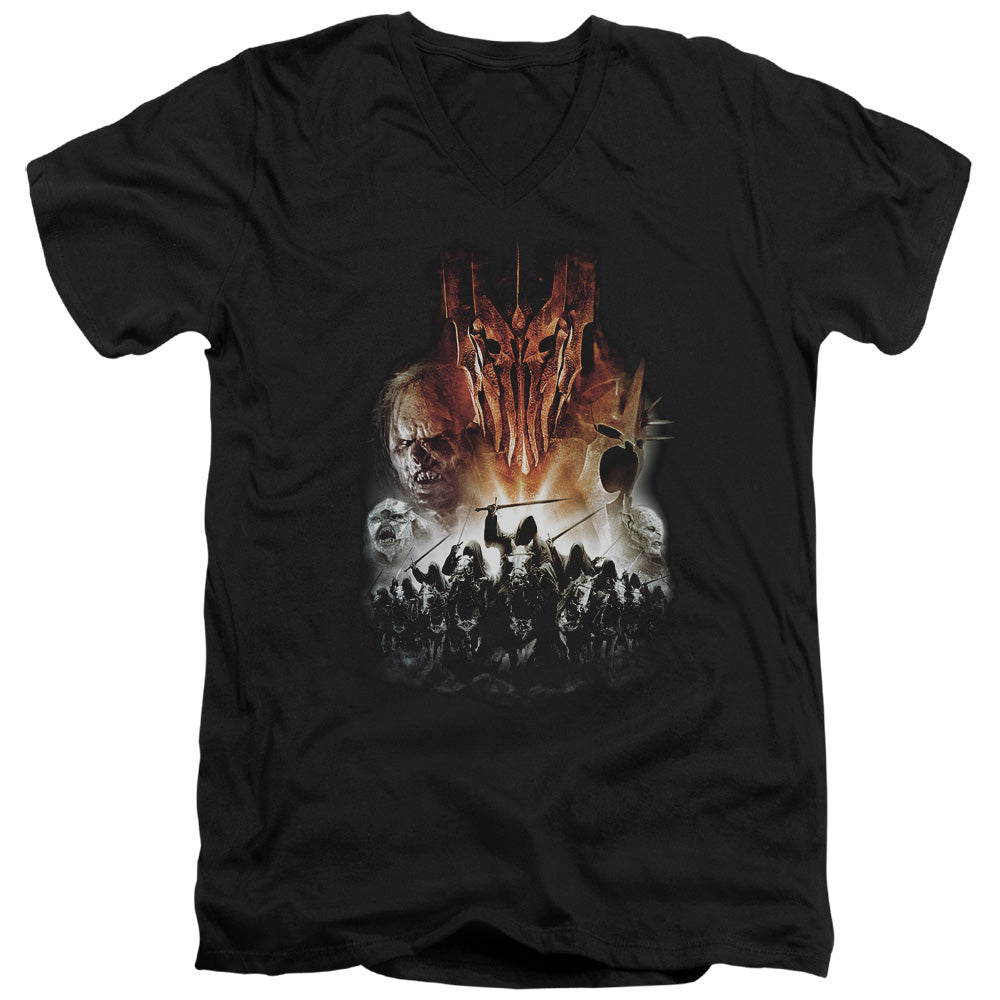 LOR/EVIL RISING - S/S ADULT V-NECK 30/1 - BLACK