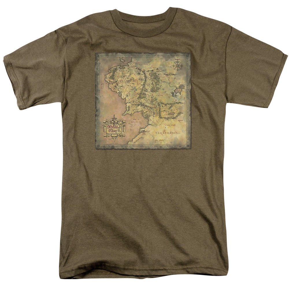 LOR/MIDDLE EARTH MAP - S/S ADULT 18/1 - SAFARI GREEN