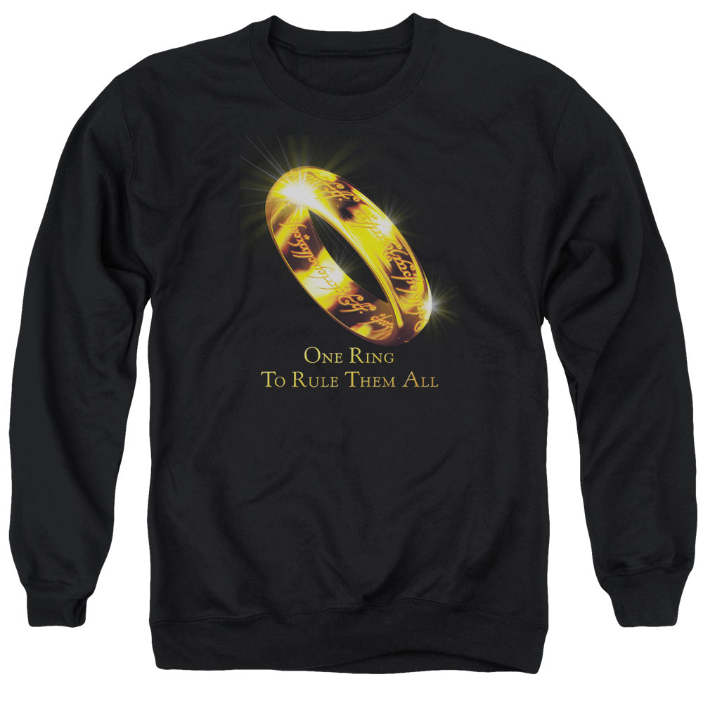 LOR/ONE RING - ADULT CREWNECK SWEATSHIRT - BLACK