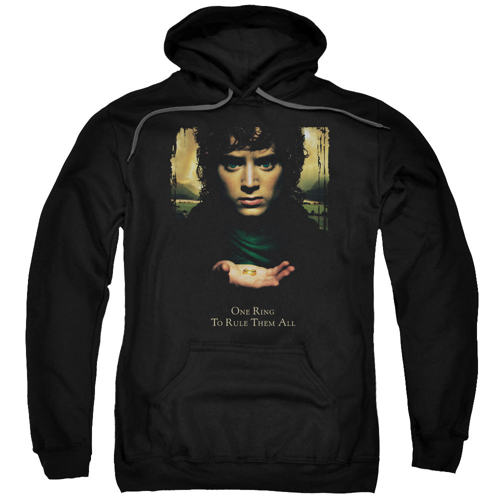 LOR/FRODO ONE RING - ADULT PULLOVER HOODIE - BLACK