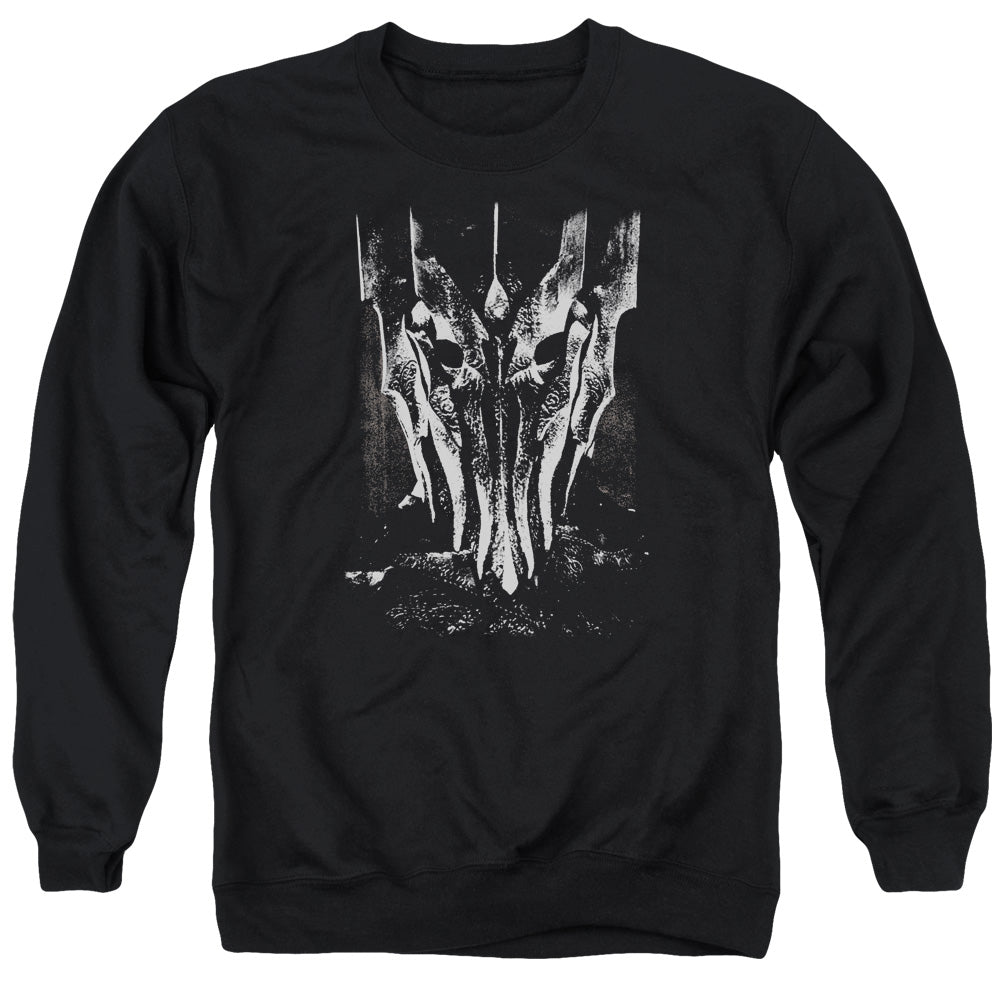 LOR/BIG SAURON HEAD - ADULT CREWNECK SWEATSHIRT - BLACK