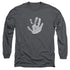 LOR/WHITE HAND - L/S ADULT 18/1 - CHARCOAL