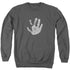 LOR/WHITE HAND - ADULT CREWNECK SWEATSHIRT - CHARCOAL