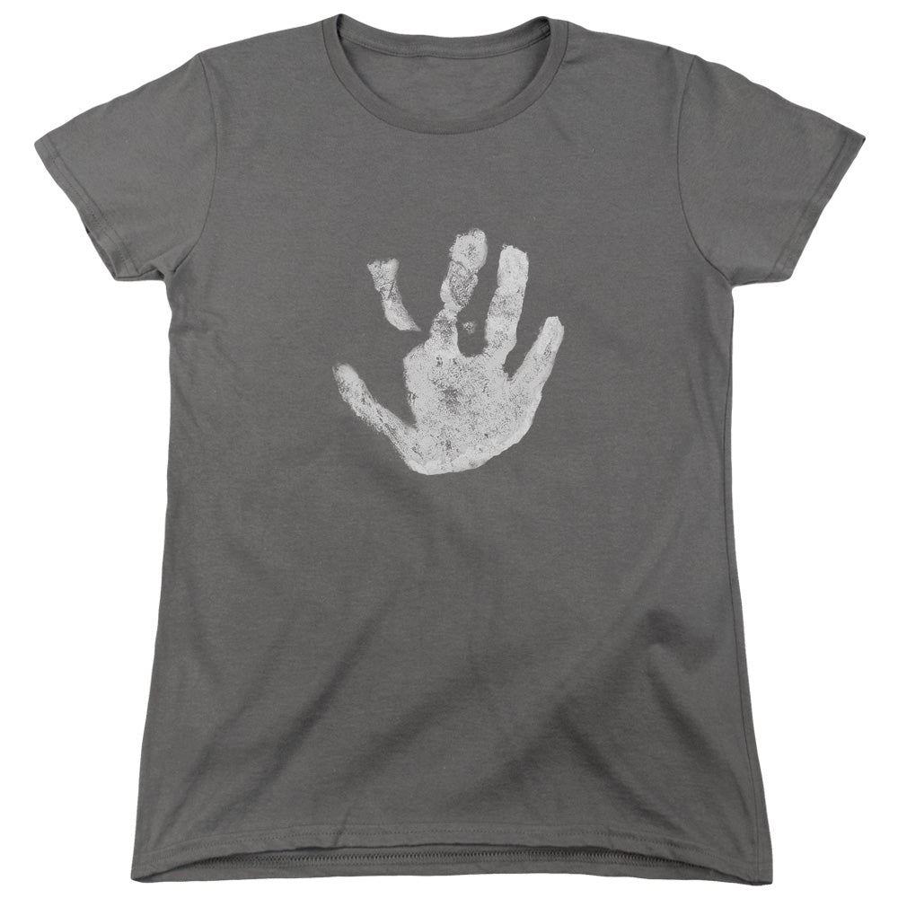 LOR/WHITE HAND - S/S WOMENS TEE - CHARCOAL
