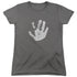 LOR/WHITE HAND - S/S WOMENS TEE - CHARCOAL