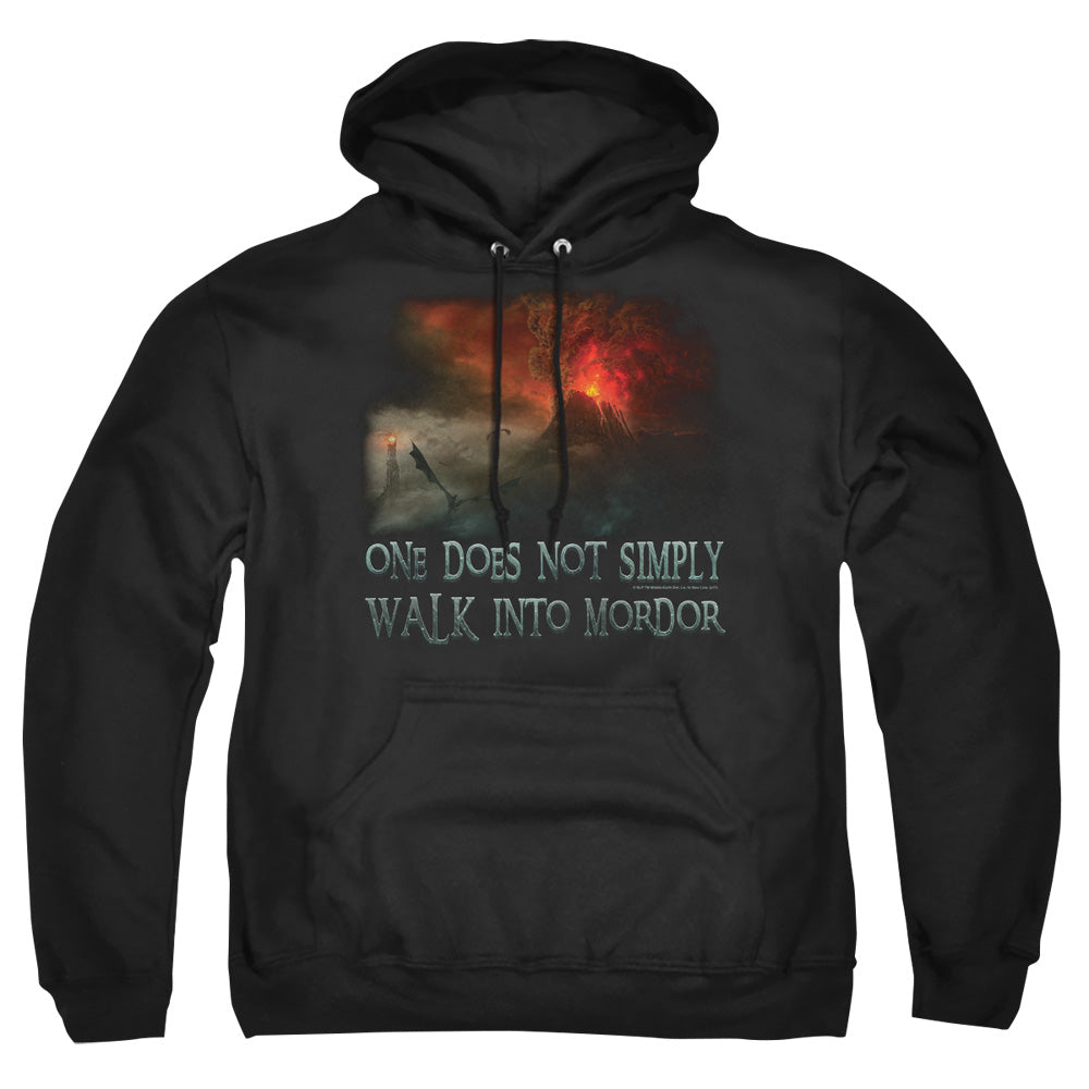 LOR/WALK IN MORDOR - ADULT PULLOVER HOODIE - BLACK