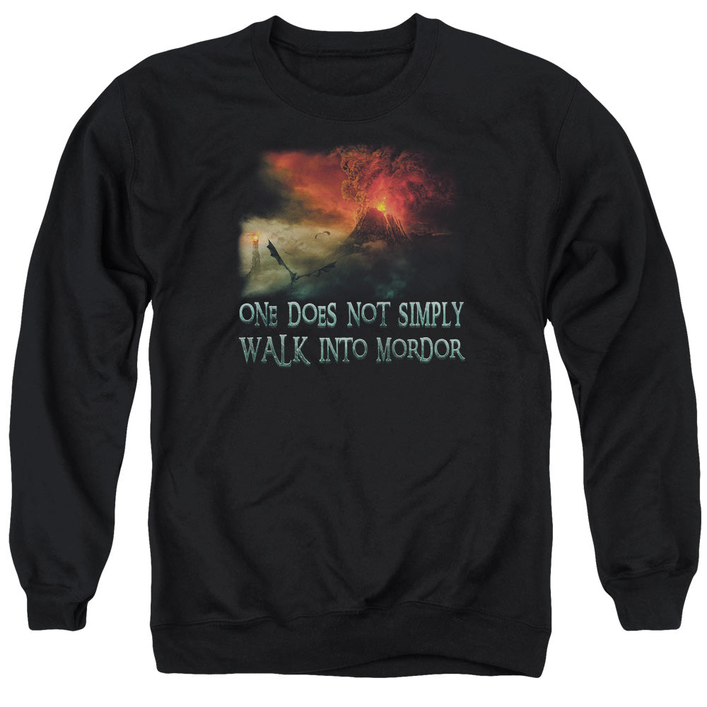 LOR/WALK IN MORDOR - ADULT CREWNECK SWEATSHIRT - BLACK