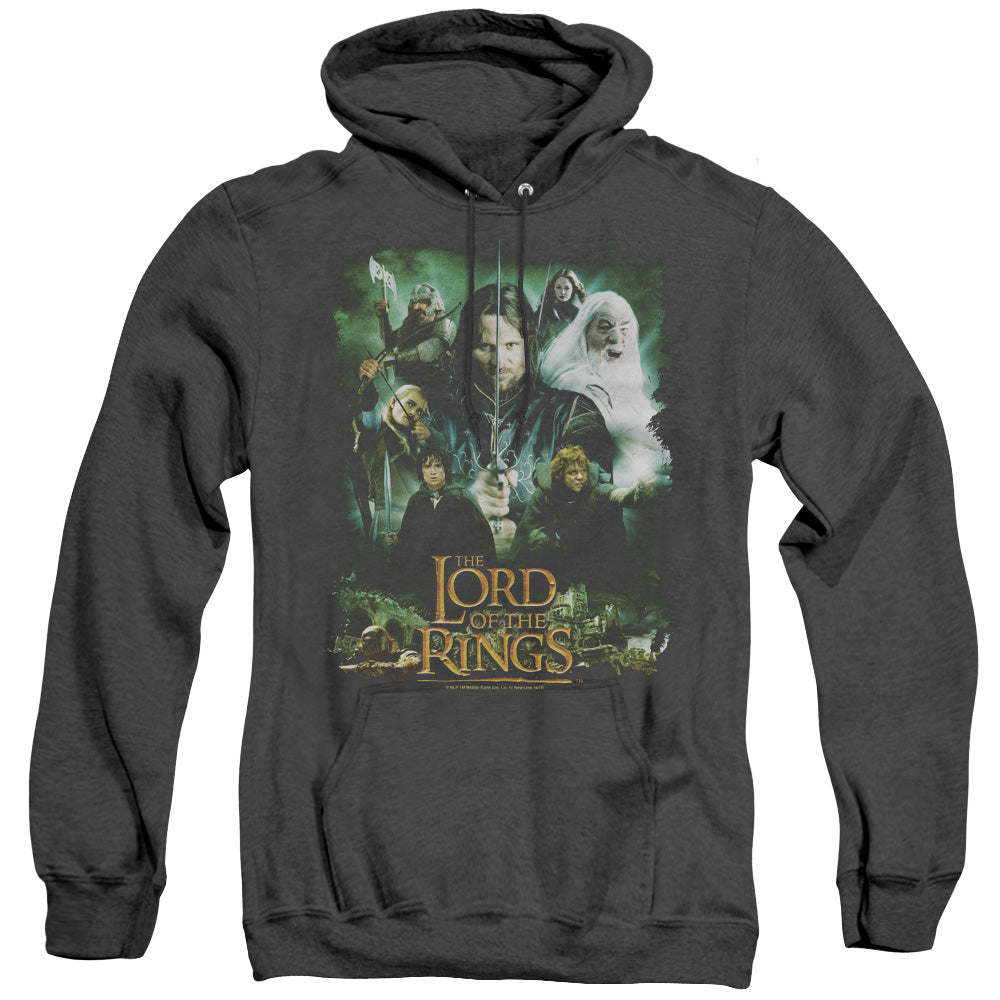 LORD OF THE RINGS/HERO GROUP - ADULT HEATHER HOODIE - BLACK