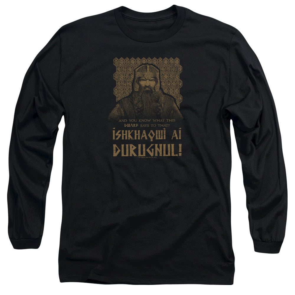 LORD OF THE RINGS/ISHKHAQWI DURUGNUL -  L/S ADULT 18/1  - BLACK