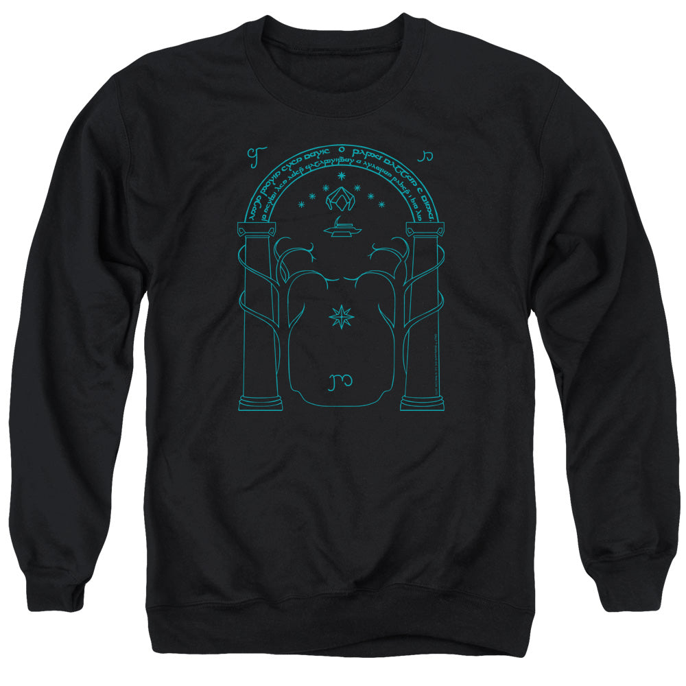 LORD OF THE RINGS/DOORS OF DURIN - ADULT CREWNECK SWEATSHIRT - BLACK