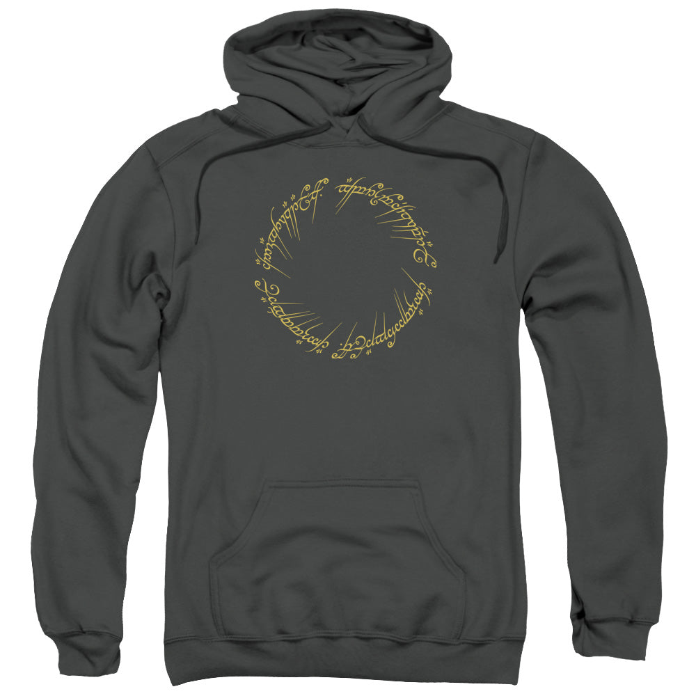 LORD OF THE RINGS/ONE RING - ADULT PULLOVER HOODIE - CHARCOAL