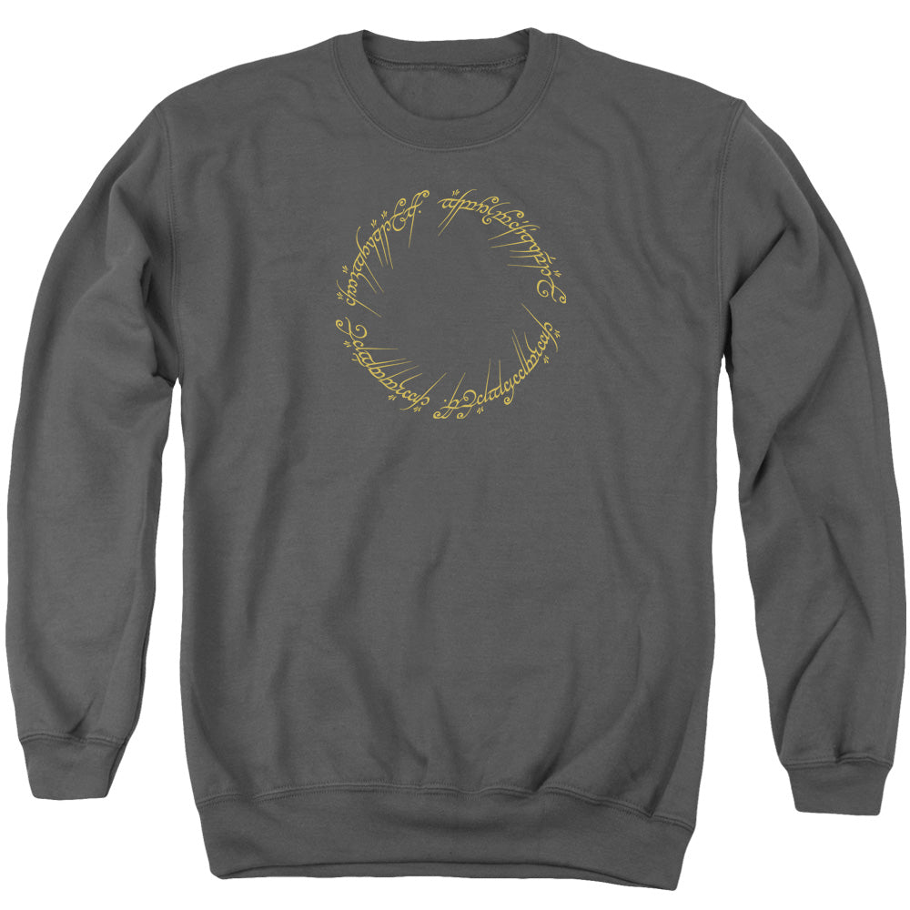 LORD OF THE RINGS/ONE RING - ADULT CREWNECK SWEATSHIRT - CHARCOAL