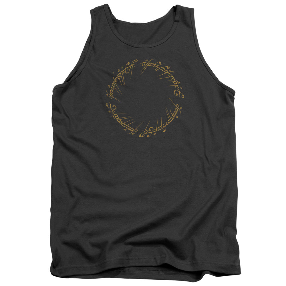 LORD OF THE RINGS/ONE RING - ADULT TANK - CHARCOAL