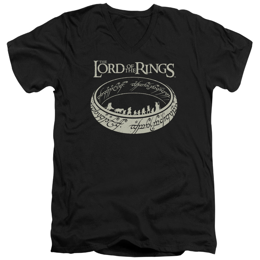 LORD OF THE RINGS/THE JOURNEY - S/S ADULT V-NECK 30/1 - BLACK