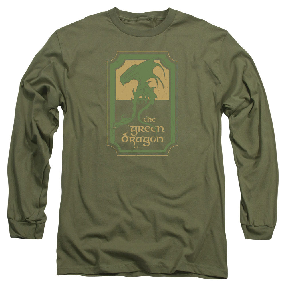 LORD OF THE RINGS/GREEN DRAGON TAVERN -  L/S ADULT 18/1  - MILITARY GREEN