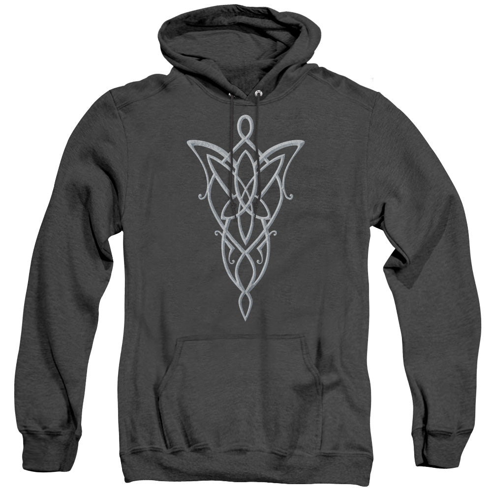LORD OF THE RINGS/ARWEN NECKLACE - ADULT HEATHER HOODIE - BLACK