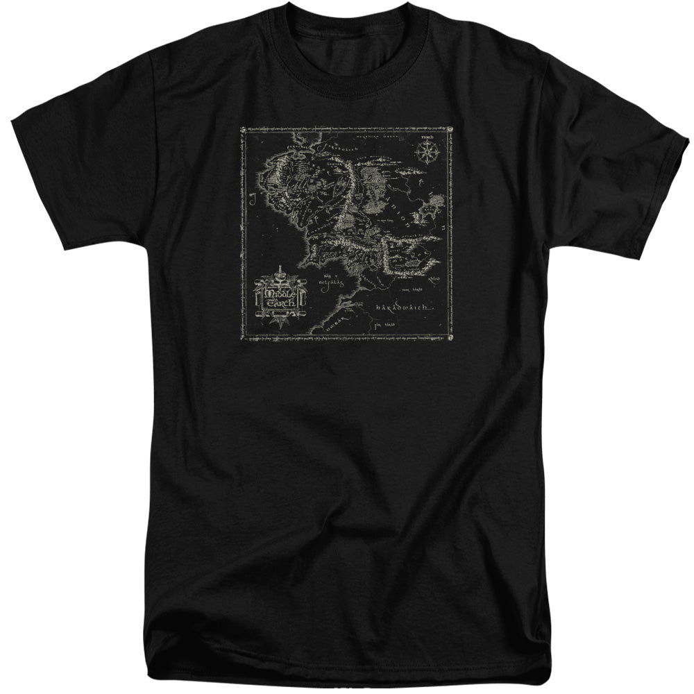 LORD OF THE RINGS/MAP OF ME - S/S ADULT TALL 18/1 - BLACK