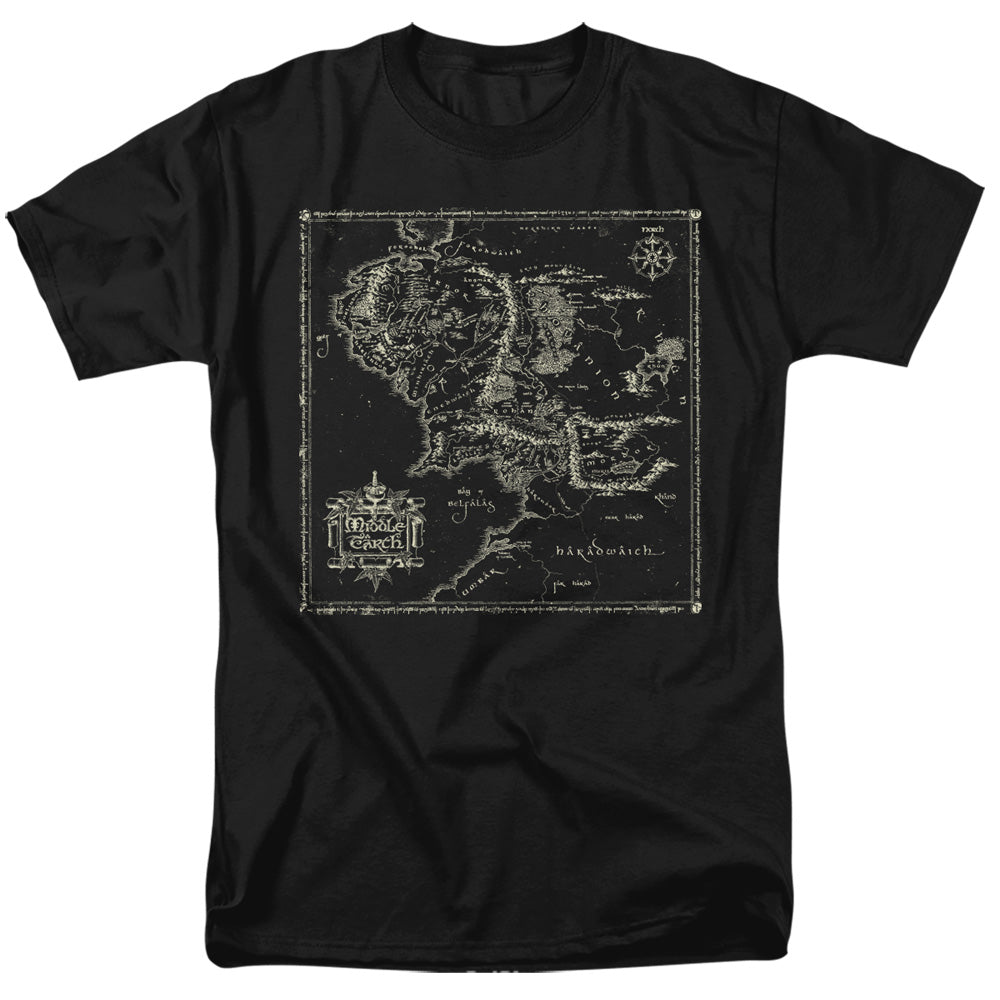 LORD OF THE RINGS/MAP OF ME - S/S ADULT 18/1 - BLACK