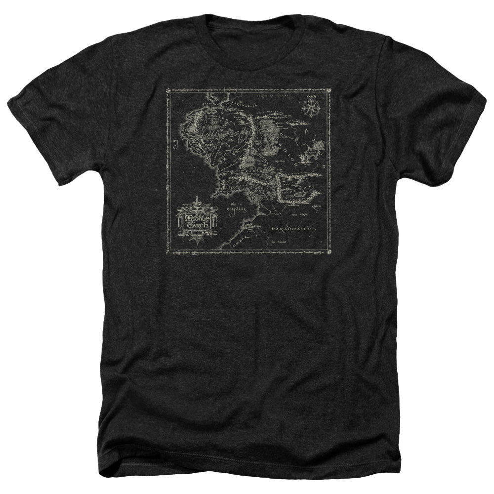 LORD OF THE RINGS/MAP OF ME - ADULT HEATHER - BLACK