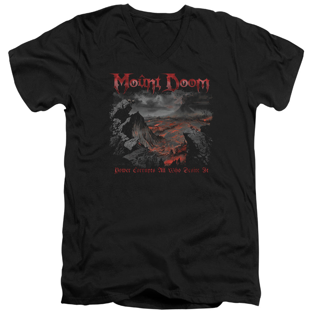 LORD OF THE RINGS/POWER CORRUPTS - S/S ADULT V-NECK 30/1 - BLACK