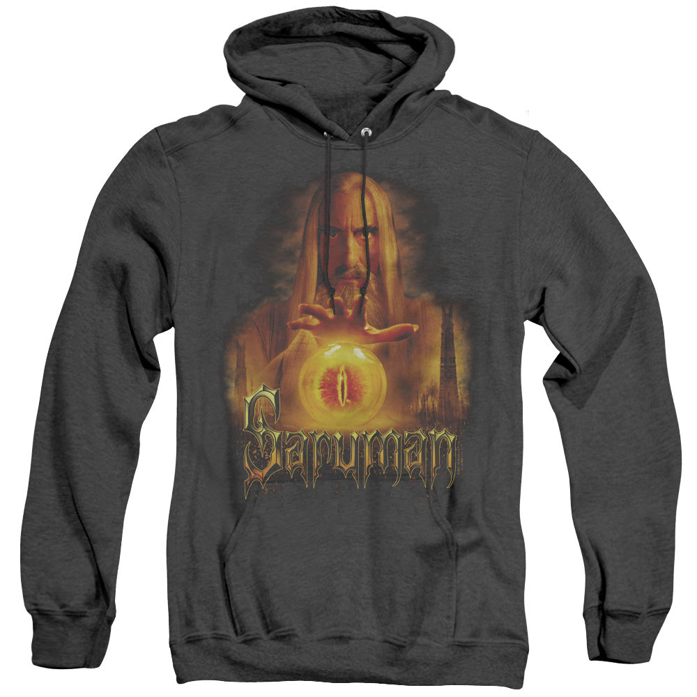 LOR/SARUMAN - ADULT HEATHER HOODIE - BLACK