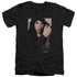 LOR/ARWEN - S/S ADULT V-NECK 30/1 - BLACK