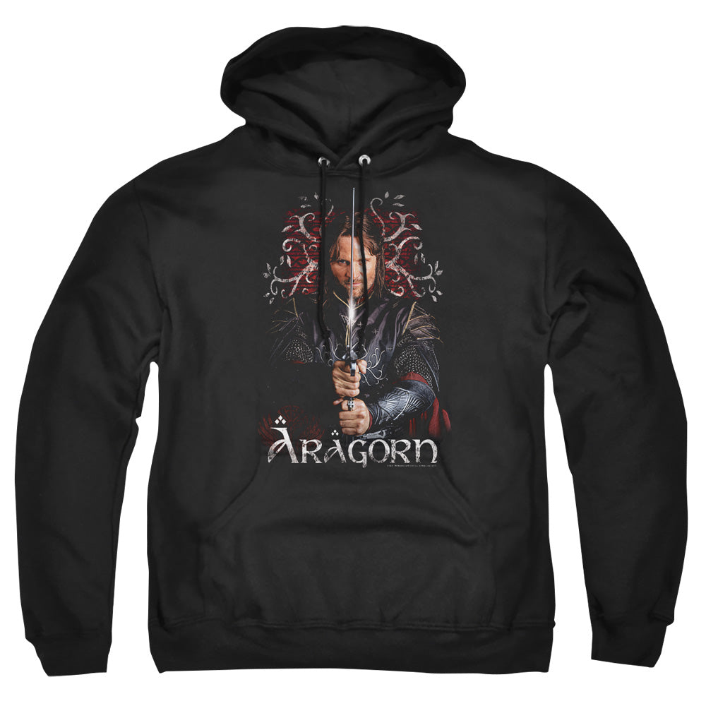 LOR/ARAGORN - ADULT PULLOVER HOODIE - BLACK
