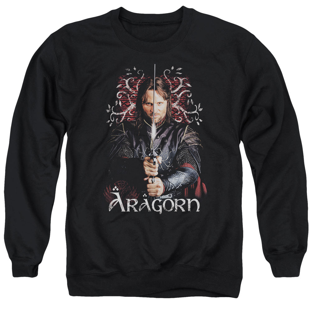LOR/ARAGORN - ADULT CREWNECK SWEATSHIRT - BLACK