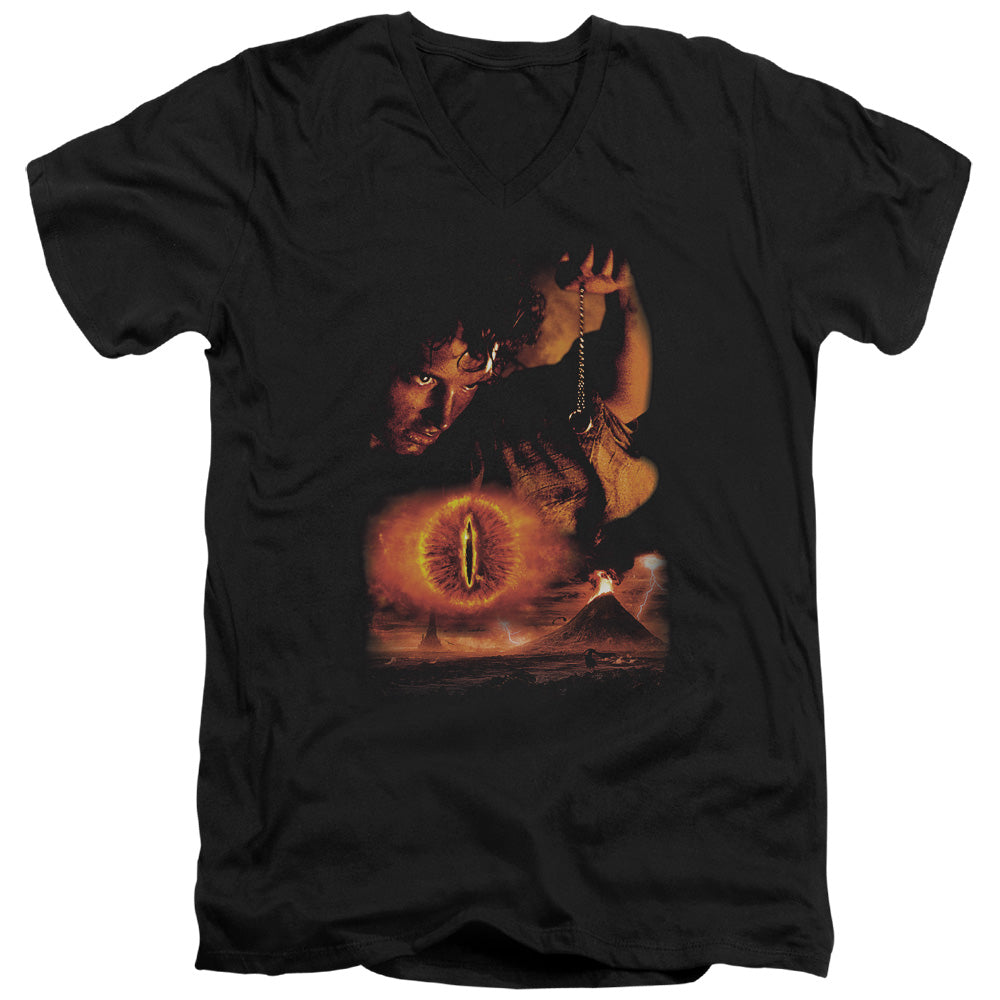 LOR/DESTROY THE RING - S/S ADULT V-NECK 30/1 - BLACK