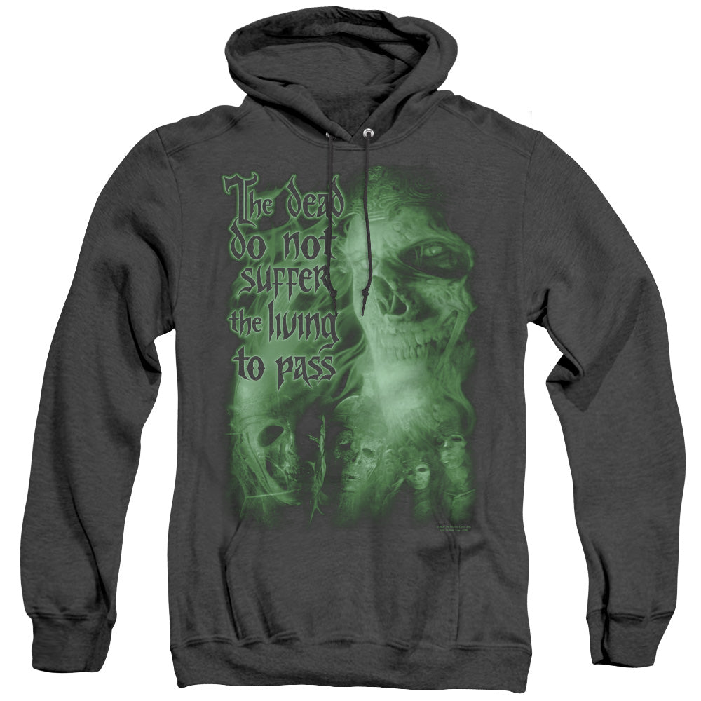LOR/KING OF THE DEAD - ADULT HEATHER HOODIE - BLACK